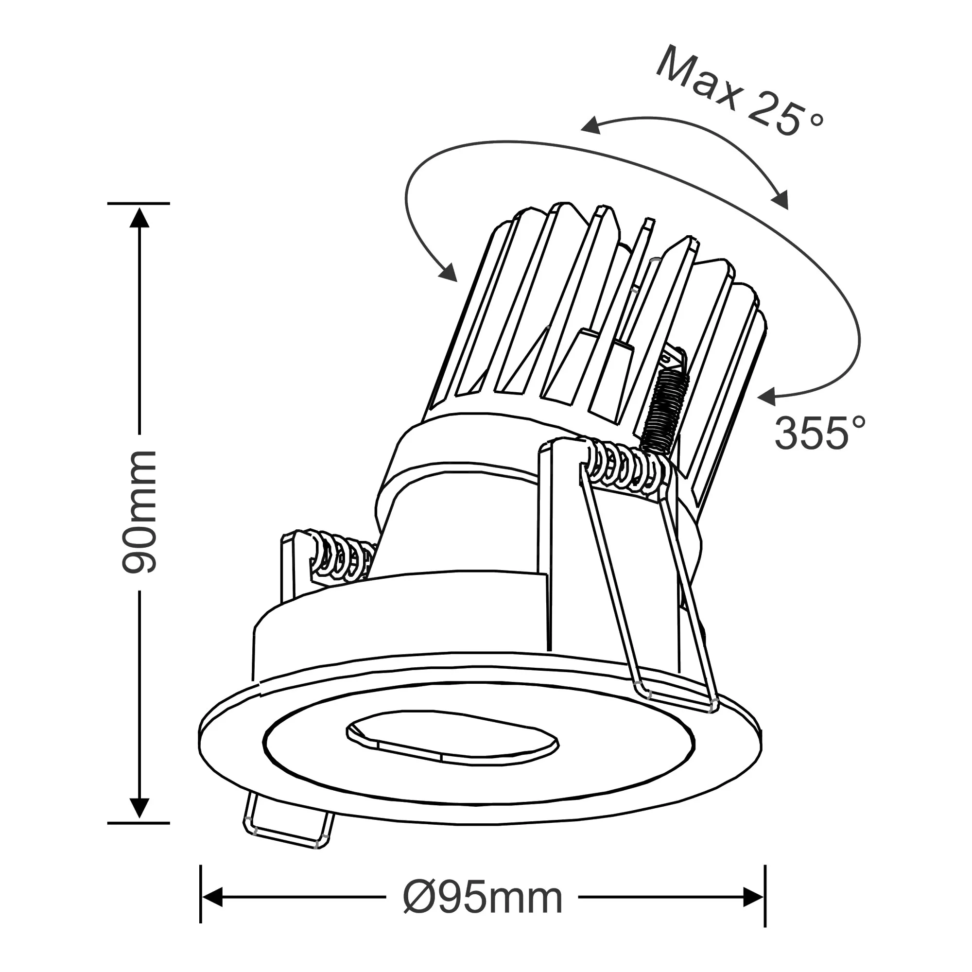 Buru 6 Recessed Ceiling Luminaires Dlux Round Recess Ceiling